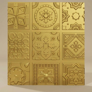 Strong Brass - Persian Motifs - Brass - Decorative Ceiling Panel - 2 ft x 2 ft