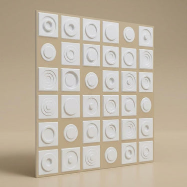 Create Sandstone - Greek Geometric - Beige, Brown - Decorative Ceiling Panel - 2 ft x 2 ft