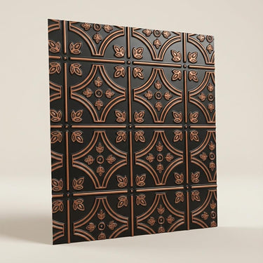 Antique Copper Silver - Moraccan Meshwork - Copper, Bronze - Decorative Ceiling Panel - 2 ft x 2 ft