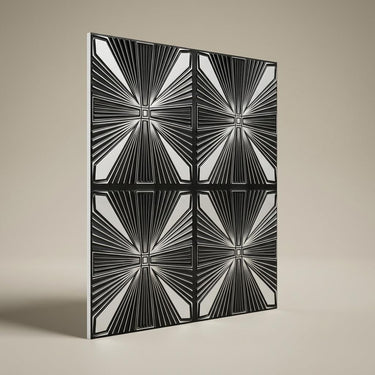 Weathered Antique Silver - Baali Botanical - Silver, Grey - Decorative Ceiling Panel - 2 ft x 2 ft