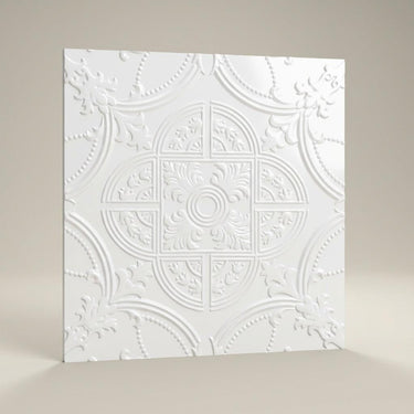 Frost Paintable - Persian Motifs - White - Decorative Ceiling Panel - 2 ft x 2 ft