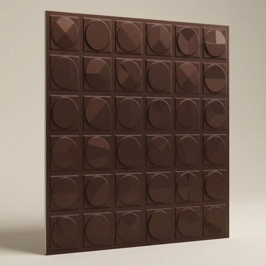 Vivid Mocha - Greek Geometric - Brown - Decorative Ceiling Panel - 2 ft x 2 ft