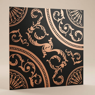 Antique Copper Weathered - Persian Motifs - Copper, Bronze - Decorative Ceiling Panel - 2 ft x 2 ft