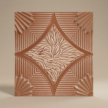 Pattern Sandstone - Baali Botanical - Beige, Brown - Decorative Ceiling Panel - 2 ft x 2 ft