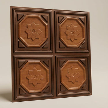 Intense Chef Special - Baali Botanical - Brown, Orange - Decorative Ceiling Panel - 2 ft x 2 ft