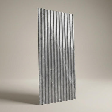 Lune Drift 456 Light Grey PVC Panels | 9.5 x 0.5 Ft, 5 mm