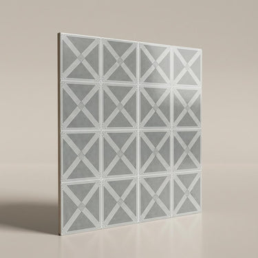 Eternal Skies, Ash Grey, Geometric, Tiles - Ceramic, 1 x 1 ft, 7 mm