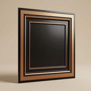 Antique Copper Bronze - Greek Geometric - Copper, Bronze - Decorative Ceiling Panel - 2 ft x 2 ft