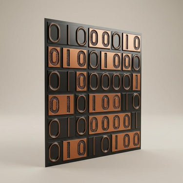 Antique Copper Metal - Greek Geometric - Copper, Bronze - Decorative Ceiling Panel - 2 ft x 2 ft