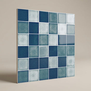 Fenix Aqua Speckled, Blue, Zellige Chips, Tiles - Vitrified - Full Body, 1 x 1 ft, 9 mm