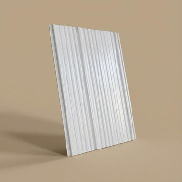 Key Milky White - Scandinavian Flutes - White - Fluted Ceiling Panel - 1 ft x 10 ft