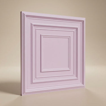 Unity Blossom Pink - Greek Geometric - Pink - Decorative Ceiling Panel - 2 ft x 2 ft