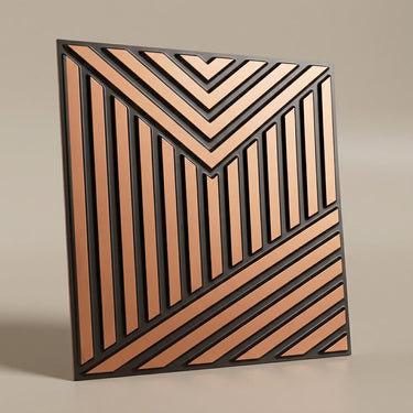 Antique Copper Timeless - Greek Geometric - Copper, Bronze - Decorative Ceiling Panel - 2 ft x 2 ft