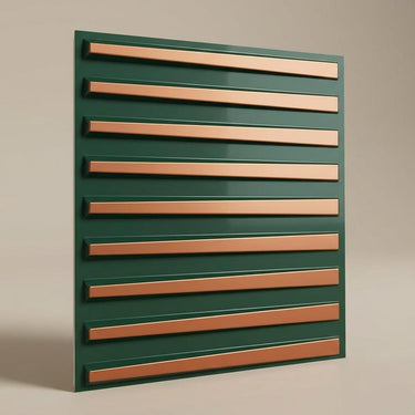 Cast Royal Green - Greek Geometric - Green, Black - Decorative Ceiling Panel - 2 ft x 2 ft