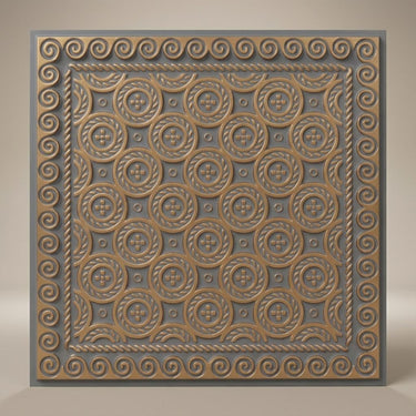Fusion Royal Grey - Moraccan Meshwork - Silver, Grey - Decorative Ceiling Panel - 2 ft x 2 ft