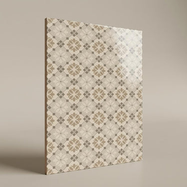 Blossom Dawn, Beige, Moroccan, Tiles - Ceramic, 1 x 1 ft, 7 mm