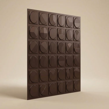 Dye Mocha - Greek Geometric - Brown - Decorative Ceiling Panel - 2 ft x 2 ft