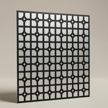 Polished Antique Silver - Moraccan Meshwork - Silver, Grey - Decorative Ceiling Panel - 2 ft x 2 ft