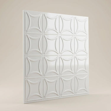 Canvas Ivory Paintable - Moraccan Meshwork - White - Decorative Ceiling Panel - 2 ft x 2 ft