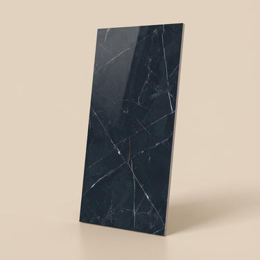 Splendore Noir Vein, Charcoal, Marble, Tiles - Vitrified - Full Body, 4 x 2 ft, 9 mm