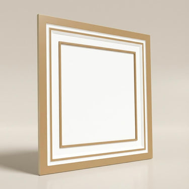 Gleam Antique White - Greek Geometric - White, Beige - Decorative Ceiling Panel - 2 ft x 2 ft