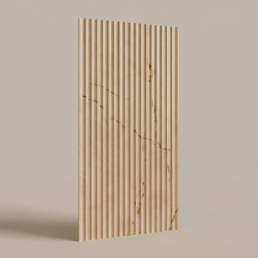 Aura Creek 463 Golden Beige PVC Panels | 9.5 x 0.5 Ft, 5 mm