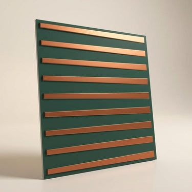 Traditional Royal Green - Greek Geometric - Green, Black - Decorative Ceiling Panel - 2 ft x 2 ft