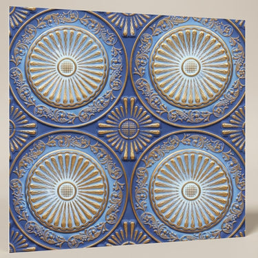 Pattern Golden Swan - Persian Motifs - Gold, Yellow - Decorative Ceiling Panel - 2 ft x 2 ft