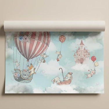 Balloon Safari, Kiddopia, Wallpaper, 54  sft