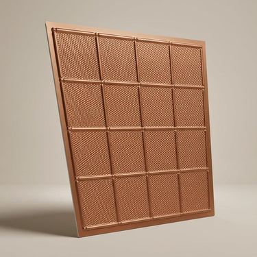 Wash Copper - Greek Geometric - Copper - Decorative Ceiling Panel - 2 ft x 2 ft