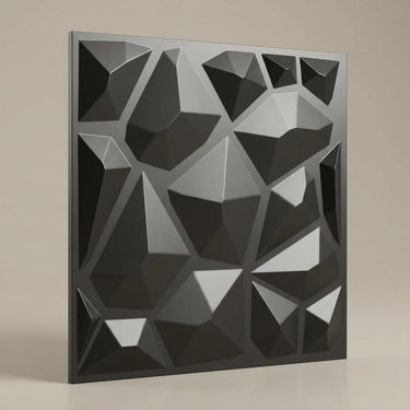 Victorian Metallic Grey - Himalayan Rock Imprint - Silver, Grey - Decorative Ceiling Panel - 2 ft x 2 ft