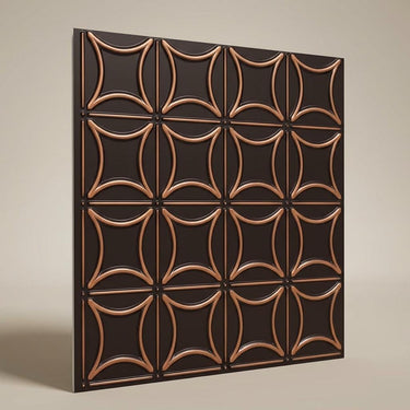 Antique Copper Cast - Moraccan Meshwork - Copper, Bronze - Decorative Ceiling Panel - 2 ft x 2 ft