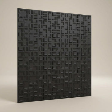 Tint Black - Greek Geometric - Black - Decorative Ceiling Panel - 2 ft x 2 ft