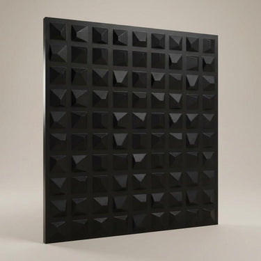 Uniform Black - Greek Geometric - Black - Decorative Ceiling Panel - 2 ft x 2 ft