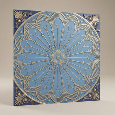 Inspire Golden Swan - Baali Botanical - Gold, Yellow - Decorative Ceiling Panel - 2 ft x 2 ft