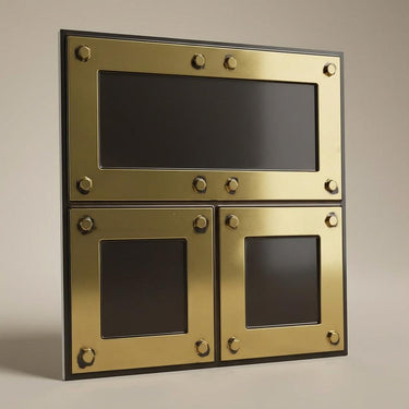 Pewter Antique Brass - Greek Geometric - Brass, Bronze - Decorative Ceiling Panel - 2 ft x 2 ft