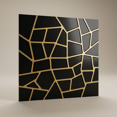 Antique Gold Polished - Moraccan Meshwork - Gold, Brown - Decorative Ceiling Panel - 2 ft x 2 ft