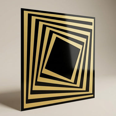 Lustrous Antique Brass - Greek Geometric - Brass, Bronze - Decorative Ceiling Panel - 2 ft x 2 ft