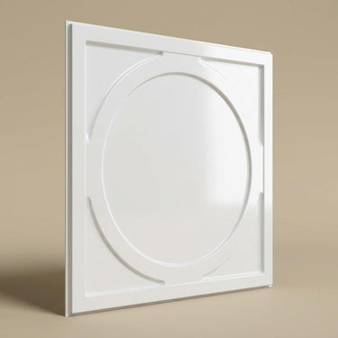 Essential Marble Paintable - Greek Geometric - White - Decorative Ceiling Panel - 2 ft x 2 ft