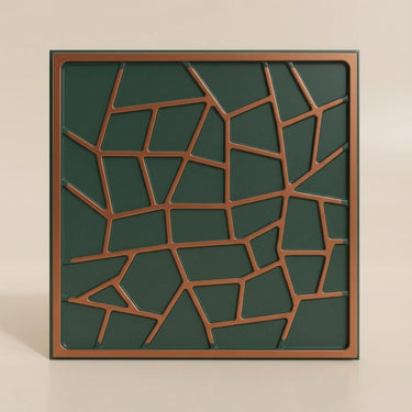 Antique Royal Green - Moraccan Meshwork - Green, Black - Decorative Ceiling Panel - 2 ft x 2 ft