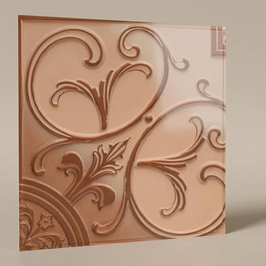 Abstract Sandstone - Baali Botanical - Beige, Brown - Decorative Ceiling Panel - 2 ft x 2 ft