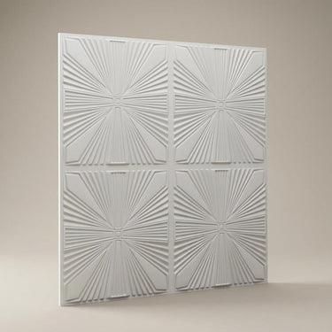 Paintable Neutral - Baali Botanical - White - Decorative Ceiling Panel - 2 ft x 2 ft