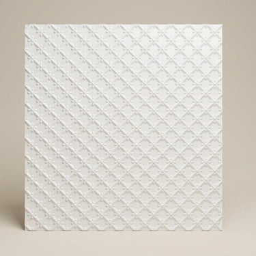 Classic Basic Paintable - Moraccan Meshwork - White - Decorative Ceiling Panel - 2 ft x 2 ft