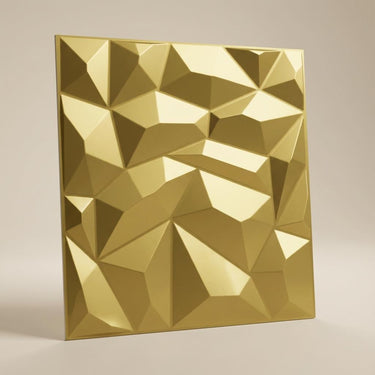 Bold Brass - Himalayan Rock Imprint - Brass - Decorative Ceiling Panel - 2 ft x 2 ft