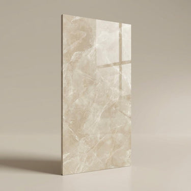 Onyx Beige, Beige, Marble, Tiles - Vitrified - Full Body, 4 x 2 ft, 9 mm