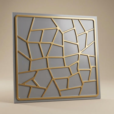 Royal Grey Create - Moraccan Meshwork - Silver, Grey - Decorative Ceiling Panel - 2 ft x 2 ft