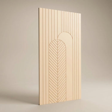 Prime Creek Light Beige Engineered Wood Panels | 8 x 4 Ft, 6 mm