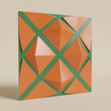 Glint Royal Green - Himalayan Rock Imprint - Green, Black - Decorative Ceiling Panel - 2 ft x 2 ft