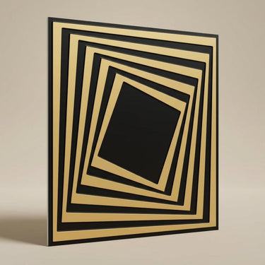 Antique Gold Cast - Greek Geometric - Gold, Brown - Decorative Ceiling Panel - 2 ft x 2 ft