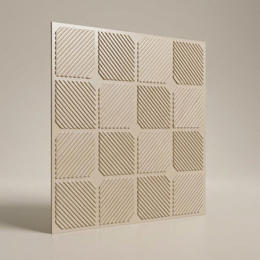 Rustic Antique Teakwood - Greek Geometric - Brown, Bronze - Decorative Ceiling Panel - 2 ft x 2 ft